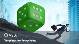  Presentation with uncertainty - Presentation theme featuring uncertainty-concept-with-businessman background and a dark gray colored foreground