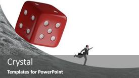  Presentation with uncertainty - Presentation design consisting of uncertainty-concept-with-businessman background and a dark gray colored foreground