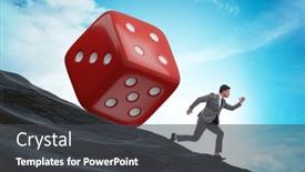  Presentation with uncertainty - Slides having uncertainty-concept-with-businessman background and a dark gray colored foreground