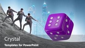  Presentation with uncertainty - Theme featuring uncertainty-concept-with-businessman background and a dark gray colored foreground