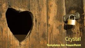  Presentation with heart - Slides enhanced with unchain my heart background and a tawny brown colored foreground