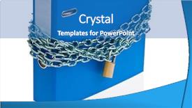  Presentation with data privacy - Presentation theme having unclassified - file folder with chain background and a  colored foreground