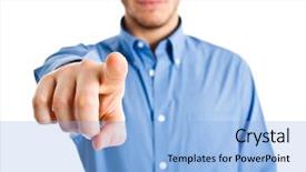  Presentation with finger - Colorful slides enhanced with uncle sam - man pointing his finger backdrop and a light blue colored foreground