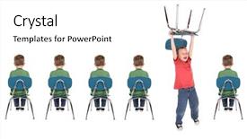  Presentation with stand - Slide set consisting of uncommon - taking a stand background and a white colored foreground