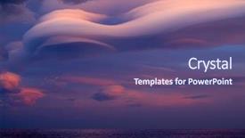  Presentation with cloud - Amazing slides having uncommon - unusual cloud over sea backdrop and a ocean colored foreground