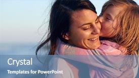  Presentation with love mother - Presentation theme with unconditional love between mother background and a teal colored foreground