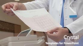  Presentation with heart rate - Audience pleasing PPT theme consisting of unconfirmed diagnosis of normal backdrop and a coral colored foreground