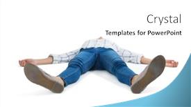  Presentation with background - PPT layouts consisting of unconscious-woman-lying-on-white background and a white colored foreground
