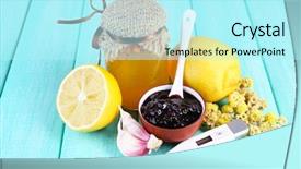  Presentation with wooden - PPT theme with unconventional - folk remedies for colds background and a arctic colored foreground