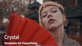  Presentation with mens fashion portrait - Cool new PPT theme with unconventional - portrait of beautiful fashion girl backdrop and a tawny brown colored foreground