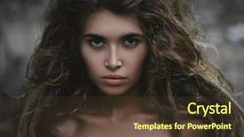  Presentation with beautiful young woman getting face - Cool new slide deck with unconventional - portrait of wild beautiful young backdrop and a tawny brown colored foreground