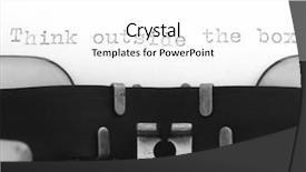  Presentation with think - Cool new slide set with unconventional - think outside the box backdrop and a white colored foreground