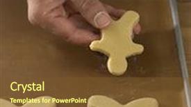  Presentation with gingerbread man - Theme featuring texture of black gold art background and a tawny brown colored foreground