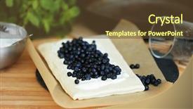  Presentation with parchment - Slide deck featuring uncooked berry dessert on parchment background and a tawny brown colored foreground