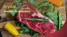  Presentation with cutting board - Presentation consisting of uncooked-boneless-club-steak background and a tawny brown colored foreground