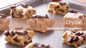  Presentation with chocolate chip - Beautiful slides featuring uncooked cookie dough backdrop and a coral colored foreground