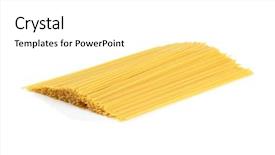  Presentation with dry - Audience pleasing slide deck consisting of uncooked-dry-fettuccine-pasta-isolated backdrop and a white colored foreground