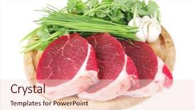  Presentation with raw meat - Amazing PPT layouts having uncooked meat raw fresh beef backdrop and a lemonade colored foreground