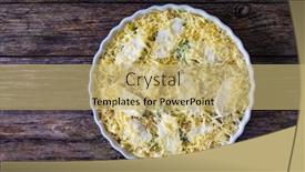  Presentation with noodle - Presentation theme featuring uncooked-noodle-casserole-with-roast background and a coral colored foreground