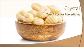  Presentation with potato - Presentation consisting of uncooked-potato-gnocchi-in-bowl background and a cream colored foreground