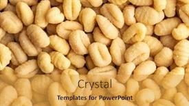  Presentation with italian food - Presentation design enhanced with uncooked-potato-gnocchi-tasty-italian background and a yellow colored foreground