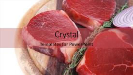  Presentation with thyme - Presentation featuring uncooked raw beef fillet with thyme twig on wooden plate isolated over white background background and a red colored foreground