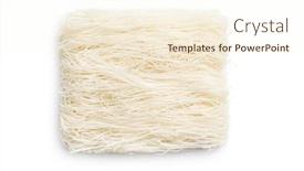  Presentation with noodles - Presentation theme enhanced with uncooked-white-rice-noodles-isolated background and a cream colored foreground
