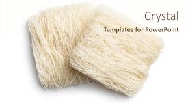  Presentation with noodles - Presentation theme with uncooked-white-rice-noodles-isolated background and a cream colored foreground