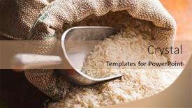  Presentation with rice - Slide set featuring uncooked-white-rice background and a coral colored foreground