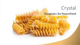  Presentation with pasta - PPT theme with uncooked-whole-grain-pasta-isolated background and a white colored foreground