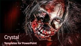 Presentation with scary halloween - Presentation design enhanced with undead - close-up portrait of a scary background and a wine colored foreground