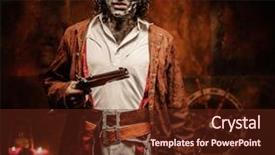  Presentation with pirate - Colorful presentation theme enhanced with undead pirate captain with seashells backdrop and a tawny brown colored foreground