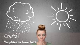  Presentation with love between man and woman - Cool new slides with bad choice - pretty young woman standing backdrop and a gray colored foreground