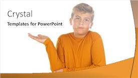  Presentation with undecided - PPT theme having undecided-teenager-in-orange-t background and a white colored foreground
