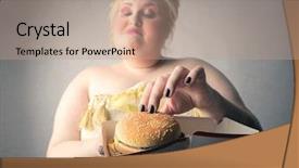  Presentation with undecided - Slides with burger food box white - undecided whether to eat background and a coral colored foreground