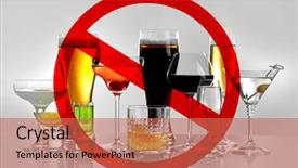  Presentation with alcohol - Theme having illegal drinking - different alcohol drinks in glasses background and a coral colored foreground