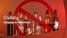  Presentation with alcohol - Audience pleasing theme consisting of underage drinking - different alcohol drinks in glassware backdrop and a tawny brown colored foreground