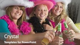  Presentation with teenage - Presentation having underage drinking - dressed up teenage girls enjoying background and a tawny brown colored foreground