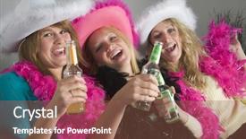  Presentation with teenage - Colorful PPT theme enhanced with teens drinking alcohol - teenage girls enjoying drinks backdrop and a tawny brown colored foreground