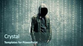  Presentation with anonymous - Slides with undercvoer - adult online anonymous internet hacker background and a ocean colored foreground