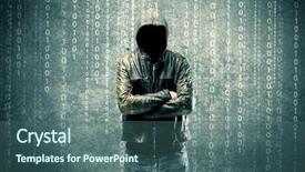  Presentation with anonymous - Presentation theme with undercvoer - adult online anonymous internet hacker background and a ocean colored foreground
