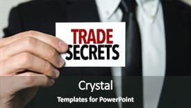  Presentation with business card - Theme consisting of undercvoer - business man holding a card background and a dark gray colored foreground