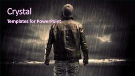  Presentation with faceless - Audience pleasing theme consisting of undercvoer - faceless thief in unrecognizable hoodie backdrop and a wine colored foreground