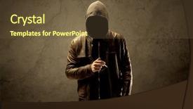  Presentation with faceless - PPT layouts featuring undercvoer - suspicious faceless mature male background and a  colored foreground