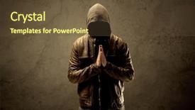  Presentation with faceless - Presentation having undercvoer - suspicious faceless mature male background and a tawny brown colored foreground