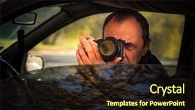  Presentation with detective - Amazing presentation theme having undercvoer - undercover man detective hidden backdrop and a wine colored foreground