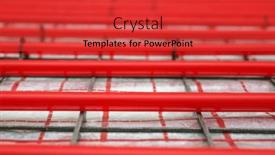  Presentation with construction red - Presentation consisting of underfloor-heating-in-construction background and a red colored foreground