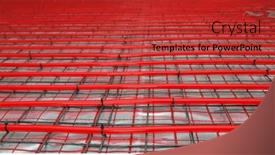  Presentation with construction red - PPT layouts featuring underfloor-heating-in-construction background and a red colored foreground