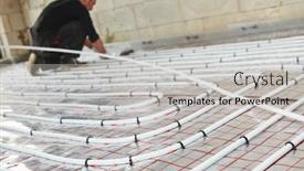  Presentation with floor - Audience pleasing PPT theme consisting of underfloor-heating-installation-warm-floor backdrop and a light gray colored foreground