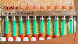  Presentation with pipes - Amazing theme having underfloor heating manifold collector backdrop and a coral colored foreground